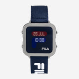 Fila Digital Blue Nylon/Silicon Strap Unisex Watch 38-6088-102