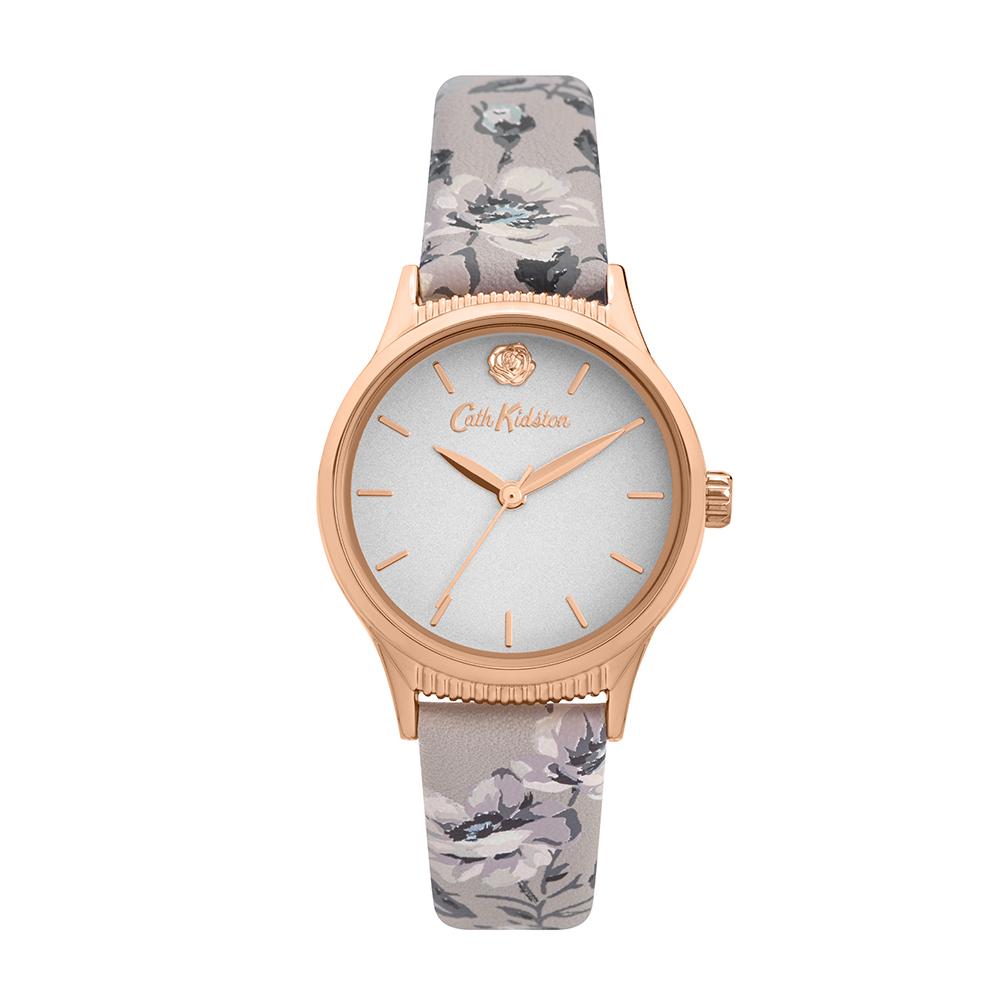CATH KIDSTON PEMBROKE ROSE GREY PRINTED STRAP ALLOY CKL090E WOMEN'S WATCH - H2 Hub Watches