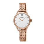 SEIKO GENERAL SUR698P1 ANALOG STAINLESS STEEL WOMEN'S ROSE GOLD WATCH - H2 Hub Watches