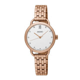 SEIKO GENERAL SUR698P1 ANALOG STAINLESS STEEL WOMEN'S ROSE GOLD WATCH - H2 Hub Watches