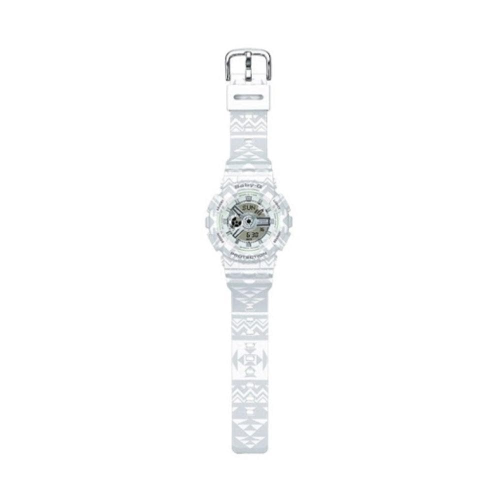 CASIO BABY-G BA-110TP-7ADR DIGITAL QUARTZ WHITE RESIN WOMEN'S WATCH - H2 Hub Watches
