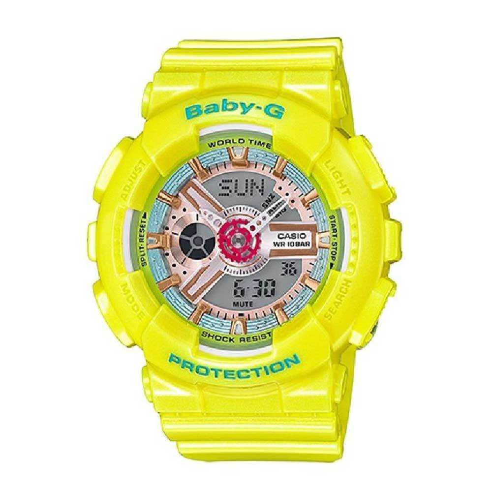 CASIO BABY-G BA-110CA-9ADR DIGITAL QUARTZ YELLOW RESIN WOMEN'S WATCH - H2 Hub Watches