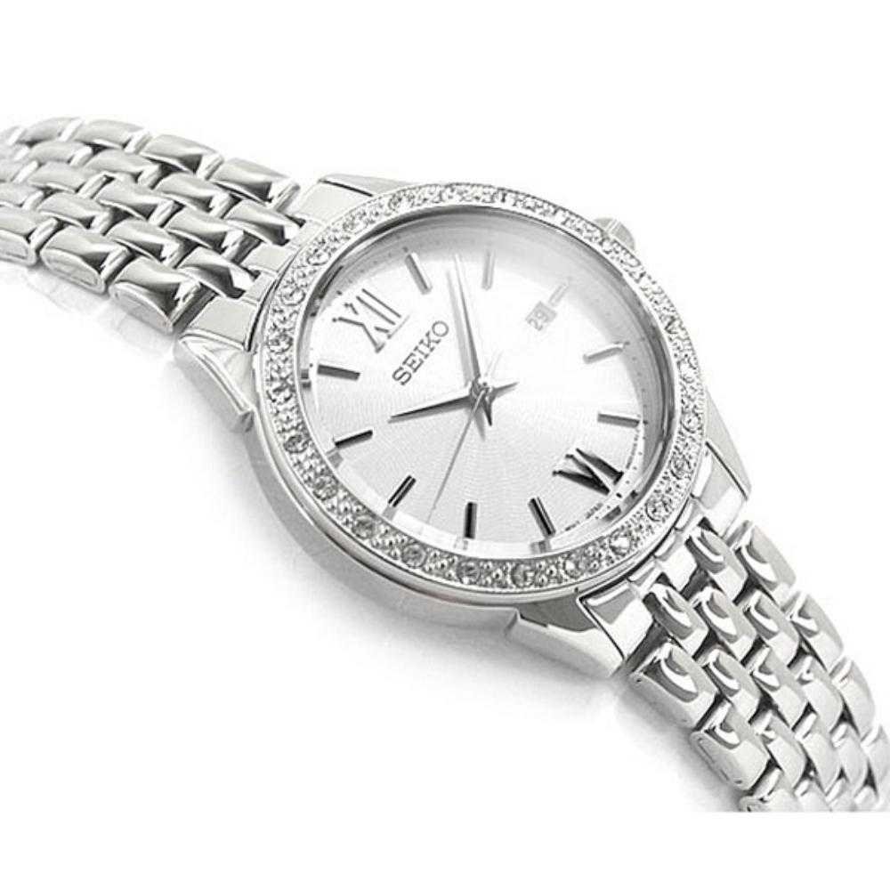 SEIKO GENERAL SUR695P1 QUARTZ STAINLESS STEEL WOMEN'S SILVER WATCH - H2 Hub Watches
