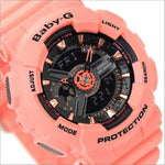 CASIO BABY-G BA-111-4A2DR DIGITAL QUARTZ ORANGE RESIN WOMEN'S WATCH - H2 Hub Watches