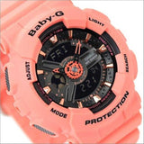 CASIO BABY-G BA-111-4A2DR DIGITAL QUARTZ ORANGE RESIN WOMEN'S WATCH - H2 Hub Watches