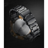 NAVIFORCE NF9201 RG/B  STAINLESS STEEL DUAL TIME ROSE BLACK MEN'S WATCH