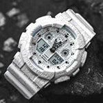 CASIO G-SHOCK GA-100CG-7ADR DIGITAL QUARTZ WHITE RESIN MEN'S WATCH - H2 Hub Watches