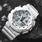 CASIO G-SHOCK GA-100CG-7ADR DIGITAL QUARTZ WHITE RESIN MEN'S WATCH - H2 Hub Watches