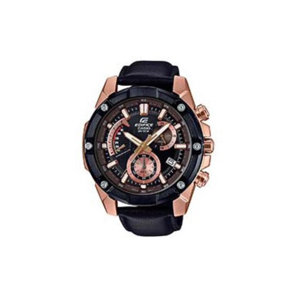 CASIO EDIFICE EFR-559BGL-1AVUDF CHRONOGRAPH BLACK LEATHER STRAP MEN'S WATCH - H2 Hub Watches
