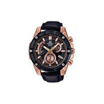 CASIO EDIFICE EFR-559BGL-1AVUDF CHRONOGRAPH BLACK LEATHER STRAP MEN'S WATCH - H2 Hub Watches