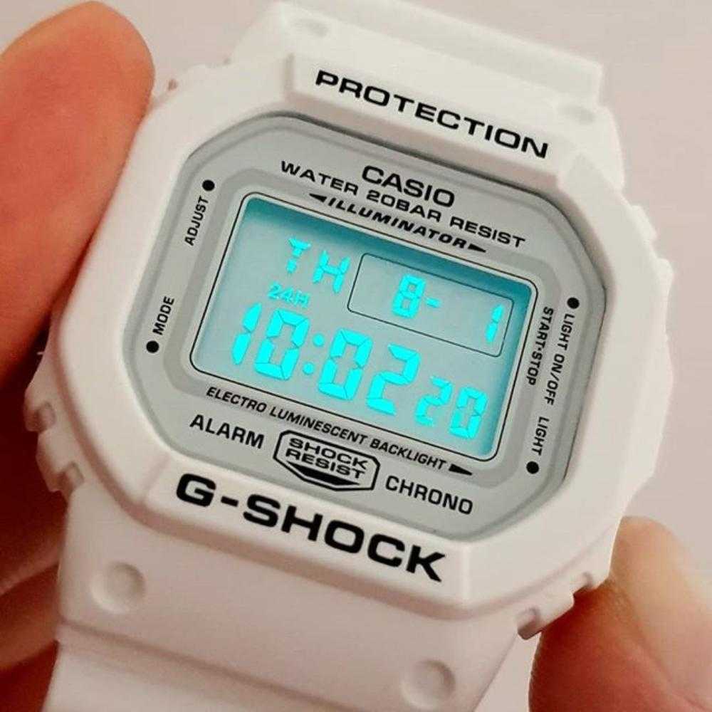 CASIO G-SHOCK DW-5600MW-7DR DIGITAL QUARTZ WHITE RESIN MEN'S WATCH - H2 Hub Watches