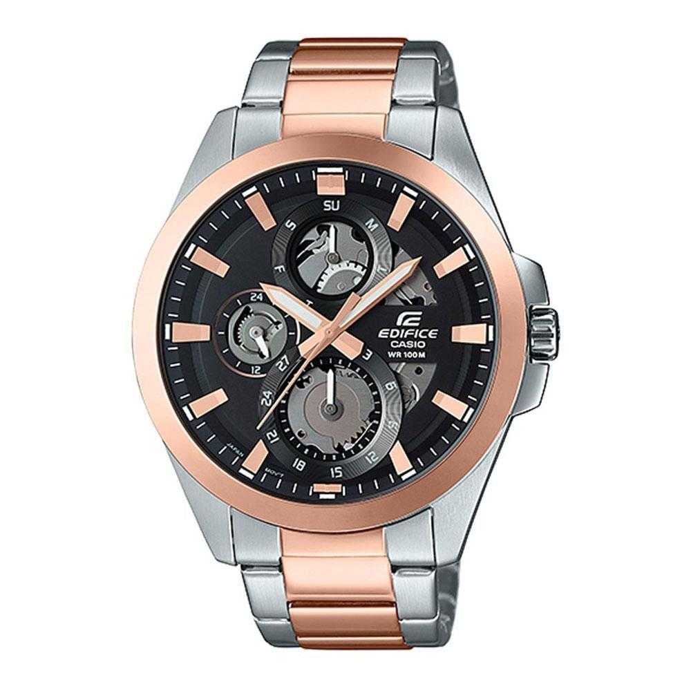 CASIO EDIFICE ESK-300SG-1AVUDF CHRONOGRAPH TWO TONE STAINLESS STEEL MEN'S WATCH - H2 Hub Watches