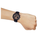 CASIO EDIFICE EFR-559BGL-1AVUDF CHRONOGRAPH BLACK LEATHER STRAP MEN'S WATCH - H2 Hub Watches
