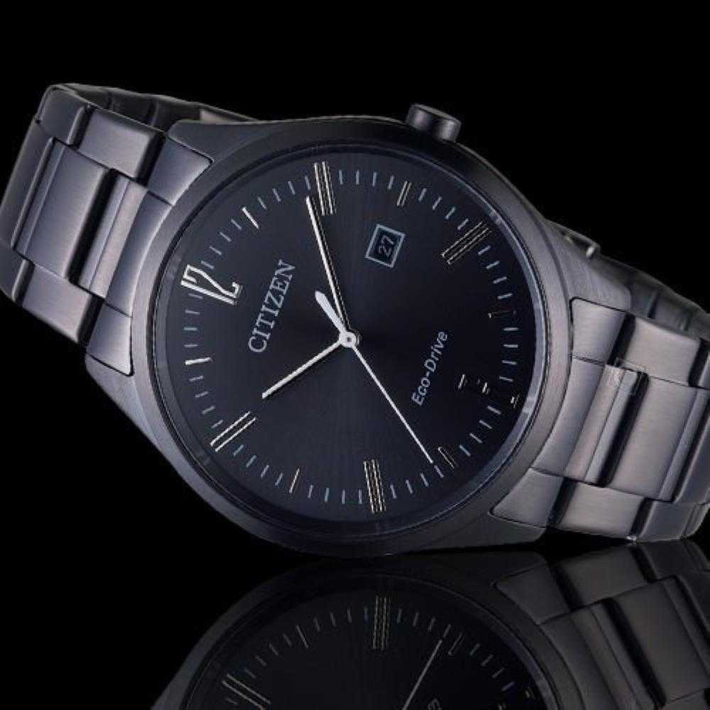 CITIZEN BM7355-82E ECO-DRIVE BLACK STAINLESS STEEL MEN'S WATCH - H2 Hub Watches