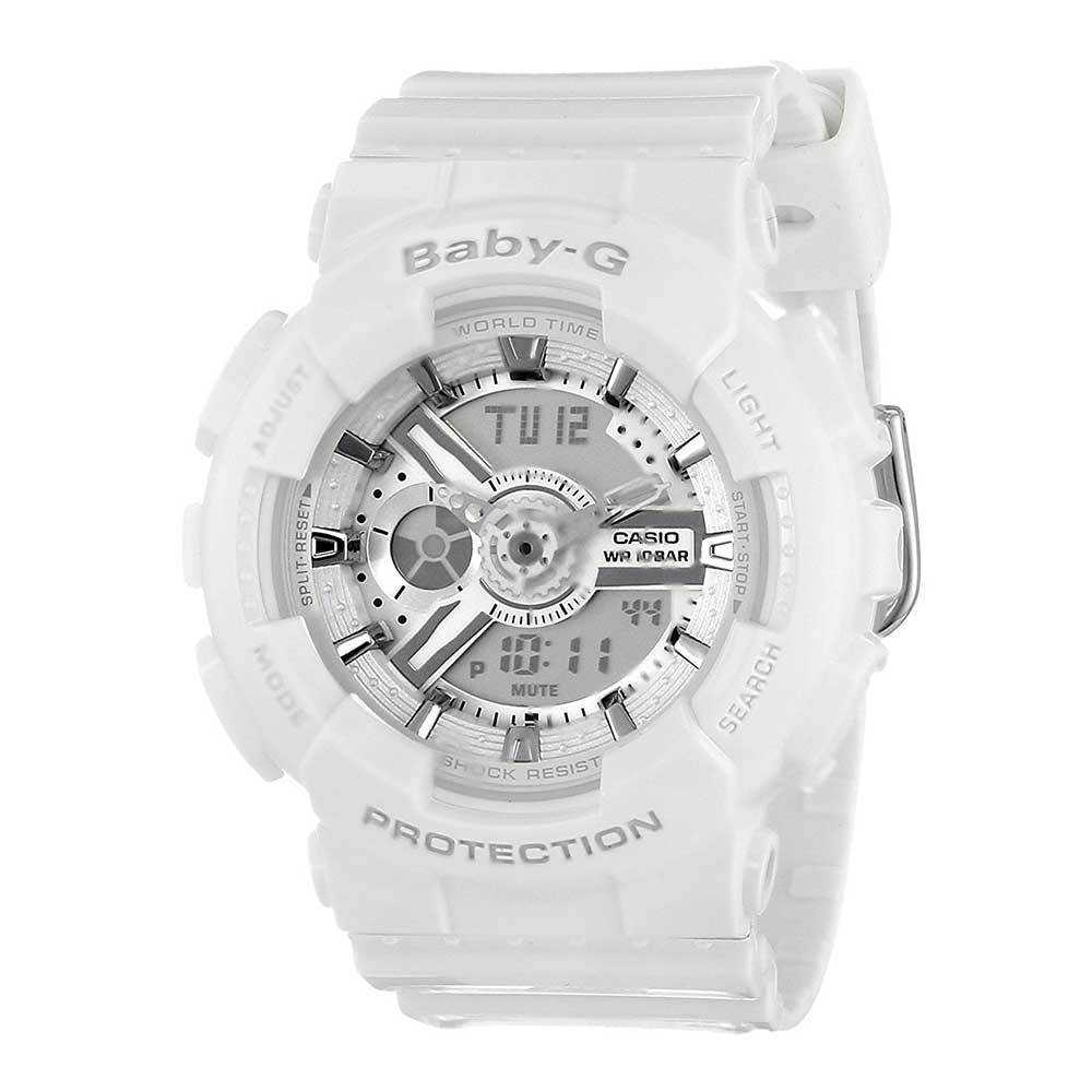CASIO BABY-G BA-110-7A3DR DIGITAL QUARTZ WHITE RESIN WOMEN'S WATCH - H2 Hub Watches