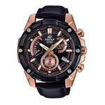 CASIO EDIFICE EFR-559BGL-1AVUDF CHRONOGRAPH BLACK LEATHER STRAP MEN'S WATCH - H2 Hub Watches