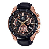 CASIO EDIFICE EFR-559BGL-1AVUDF CHRONOGRAPH BLACK LEATHER STRAP MEN'S WATCH - H2 Hub Watches