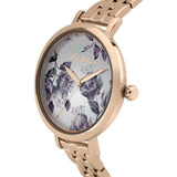 CATH KIDSTON QUARTZ MID WILD POPPIES ROSE GOLD STAINLESS STEEL CKL060RGM LADIES WATCH - H2 Hub Watches