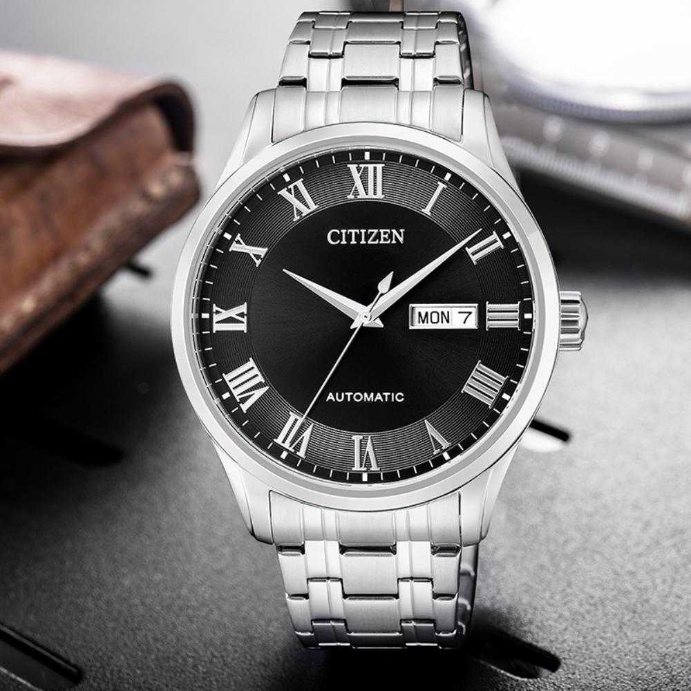 CITIZEN NH8360-80EB AUTOMATIC SILVER STAINLESS STEEL MEN'S WATCH - H2 Hub Watches