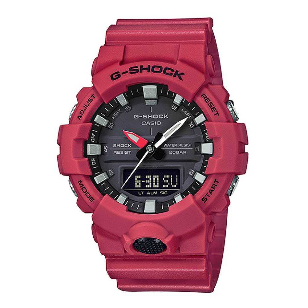 CASIO G-SHOCK GA-800-4ADR DIGITAL QUARTZ RED RESIN MEN'S WATCH - H2 Hub Watches