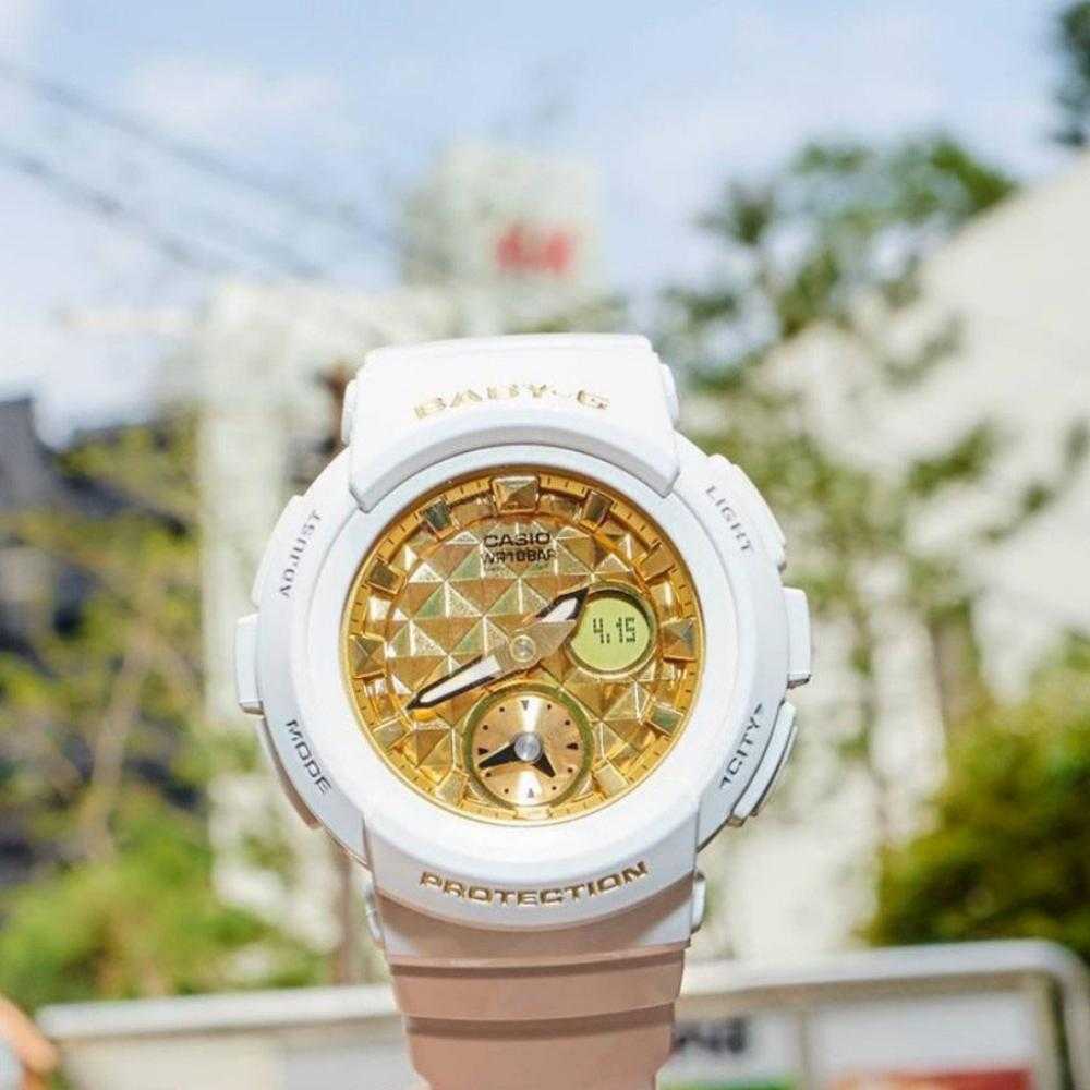 CASIO BABY-G BGA-195M-7ADR DIGITAL QUARTZ WHITE RESIN WOMEN'S WATCH - H2 Hub Watches