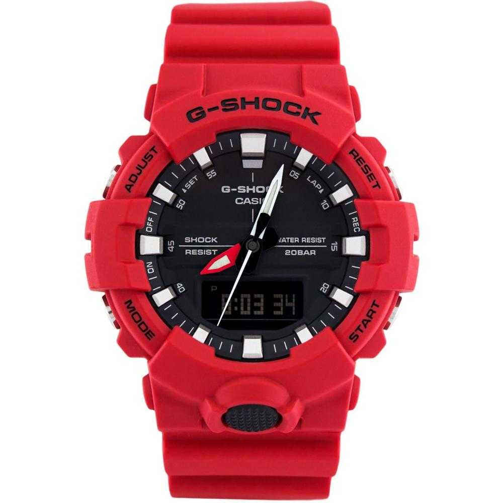 CASIO G-SHOCK GA-800-4ADR DIGITAL QUARTZ RED RESIN MEN'S WATCH - H2 Hub Watches
