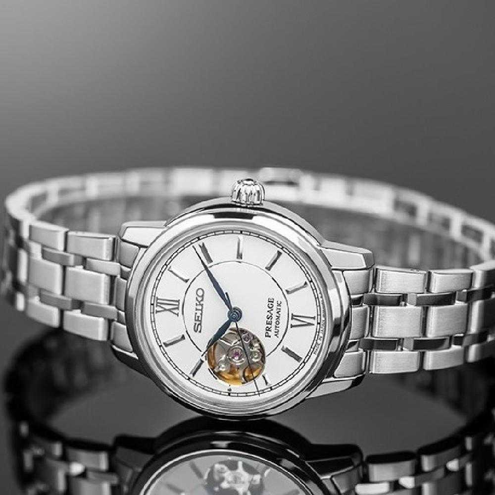 SEIKO PRESAGE SSA809J1 AUTOMATIC STAINLESS STEEL WOMEN'S SILVER WATCH - H2 Hub Watches