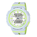 CASIO BABY-G BGA-240L-7ADR RUNNING DIGITAL QUARTZ WHITE GREEN RESIN WOMEN'S WATCH - H2 Hub Watches