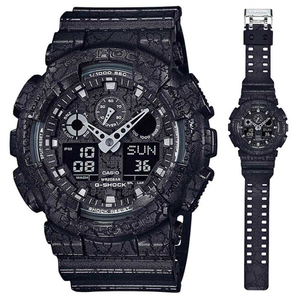 CASIO G-SHOCK GA-100CG-1ADR DIGITAL QUARTZ BLACK RESIN MEN'S WATCH - H2 Hub Watches