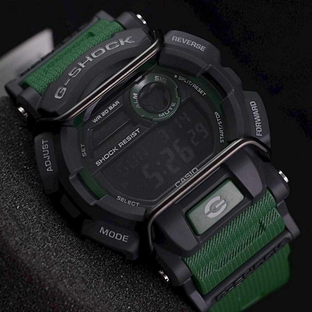 CASIO G-SHOCK GD-400-3DR DIGITAL QUARTZ GREY GREEN RESIN MEN'S WATCH - H2 Hub Watches