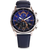 CASIO EDIFICE EFV-600L-2AVUDF BLUE LEATHER MEN'S WATCH