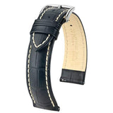 HIRSCH MODENA 50513943790 ( 22mm ) BLACK LEATHER STRAP