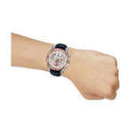 CASIO EDIFICE EFR-559GL-7AVUDF CHRONOGRAPH TWO TONE STAINLESS STEEL BLUE LEATHER STRAP MEN'S WATCH - H2 Hub Watches
