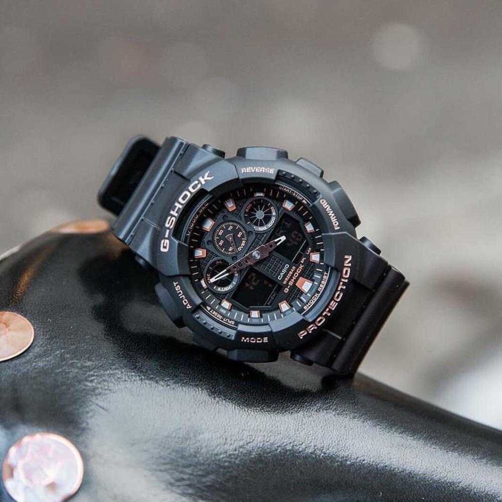 CASIO G-SHOCK GA-100GBX-1A4DR DIGITAL QUARTZ BLACK RESIN MEN'S WATCH - H2 Hub Watches