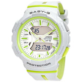 CASIO BABY-G BGA-240L-7ADR RUNNING DIGITAL QUARTZ WHITE GREEN RESIN WOMEN'S WATCH - H2 Hub Watches
