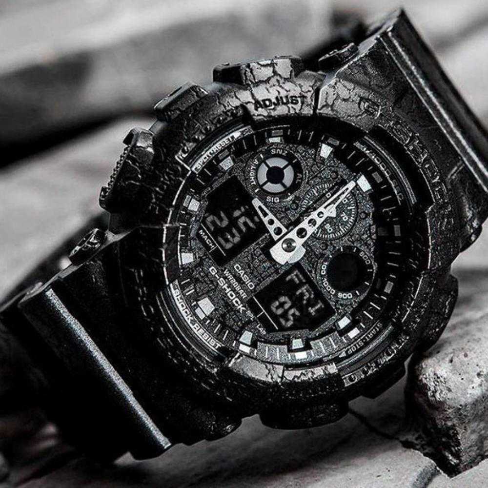 CASIO G-SHOCK GA-100CG-1ADR DIGITAL QUARTZ BLACK RESIN MEN'S WATCH - H2 Hub Watches