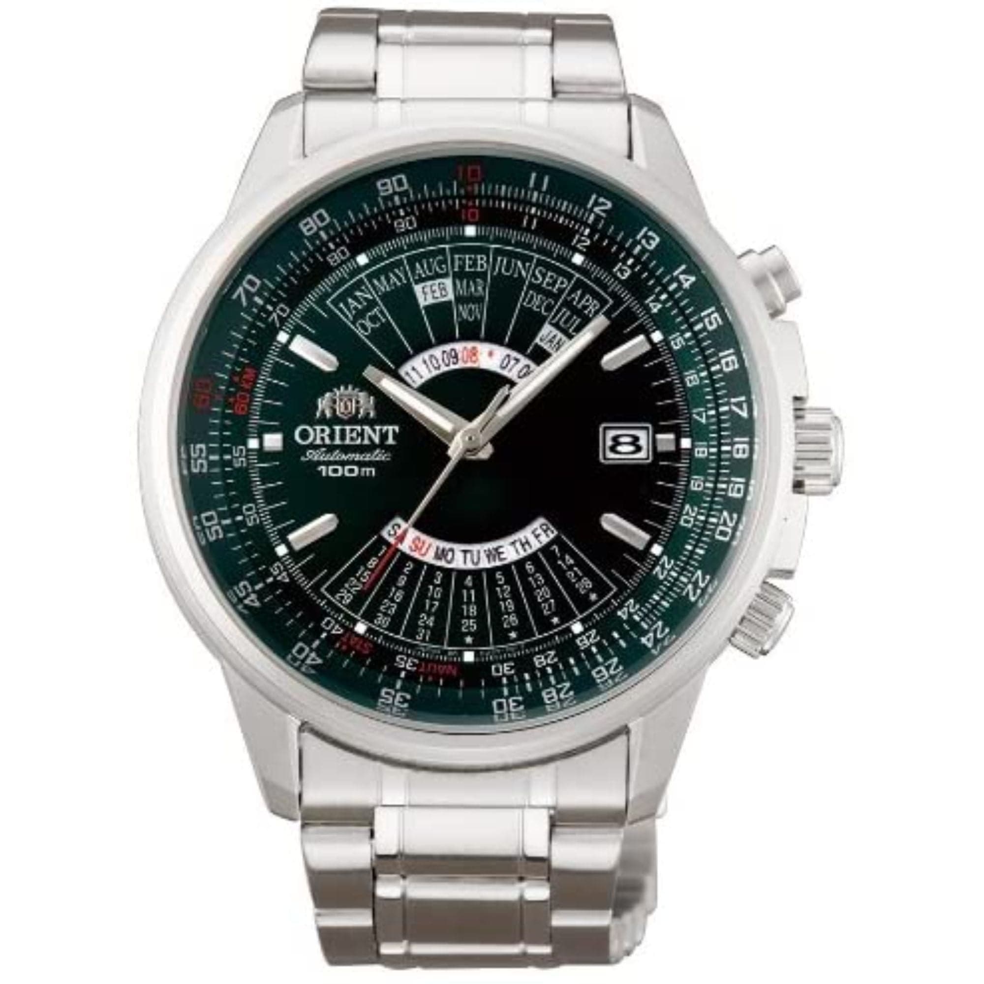 ORIENT MULTI YEAR PERPETUAL CALENDAR AUTOMATIC GREEN DIAL MEN S WATCH SEU07007FX