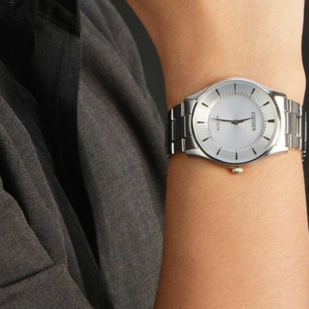 CITIZEN BJ6481-58A ECO-DRIVE SILVER STAINLESS STEEL MEN'S WATCH - H2 Hub Watches