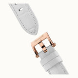 INGERSOLL HERALD AUTOMATIC I00404B ROSE GOLD ROUND WHITE LEATHER STRAP MEN'S WATCH