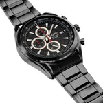 SEIKO GENERAL SSB179P1 CHRONOGRAPH STAINLESS STEEL MEN'S BLACK WATCH - H2 Hub Watches