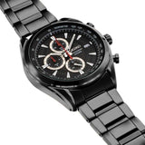 SEIKO GENERAL SSB179P1 CHRONOGRAPH STAINLESS STEEL MEN'S BLACK WATCH - H2 Hub Watches