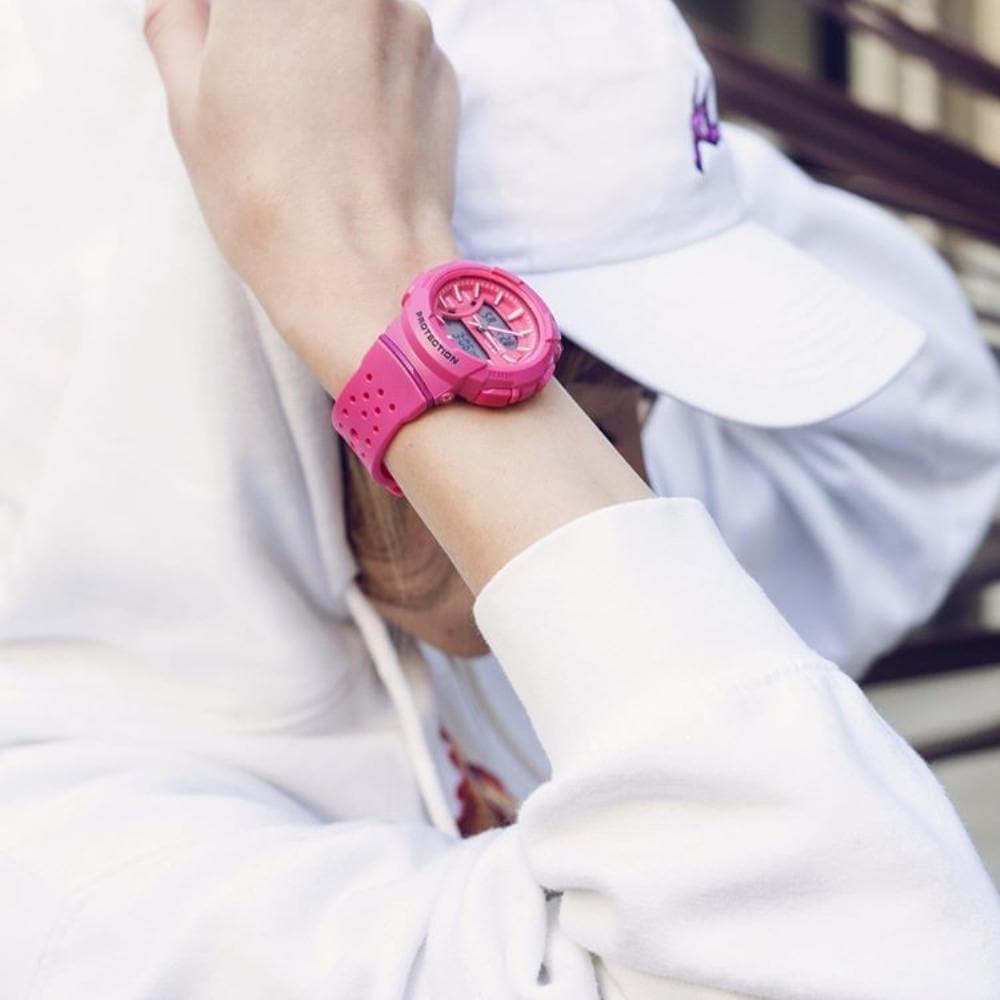 CASIO BABY-G BGA-240-4ADR RUNNING DIGITAL QUARTZ PINK RESIN WOMEN'S WATCH - H2 Hub Watches