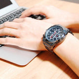 SEIKO GENERAL SSB179P1 CHRONOGRAPH STAINLESS STEEL MEN'S BLACK WATCH - H2 Hub Watches