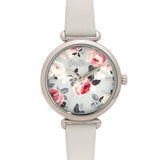 CATH KIDSTON QUARTZ PAPER ROSE SILVER ALLOY CKL047ES GREY LEATHER STRAP LADIES WATCH - H2 Hub Watches