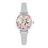 CATH KIDSTON QUARTZ PAPER ROSE SILVER ALLOY CKL047ES GREY LEATHER STRAP LADIES WATCH - H2 Hub Watches