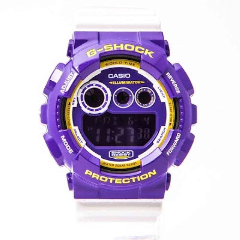 CASIO G-SHOCK GD-120CS-6DR DIGITAL QUARTZ PURPLE WHITE RESIN MEN'S WATCH - H2 Hub Watches