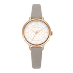 CATH KIDSTON QUARTZ METALLIC SPOT ROSE GOLD ALLOY CKL065ERG GREY LEATHER STRAP LADIES WATCH - H2 Hub Watches