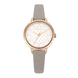 CATH KIDSTON QUARTZ METALLIC SPOT ROSE GOLD ALLOY CKL065ERG GREY LEATHER STRAP LADIES WATCH - H2 Hub Watches
