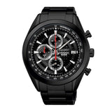 SEIKO GENERAL SSB179P1 CHRONOGRAPH STAINLESS STEEL MEN'S BLACK WATCH - H2 Hub Watches