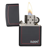 CLASSIC BLACK AND RED ZIPPO LIGHTER #218ZB